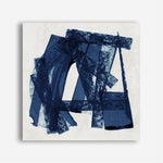 Shop Navy Paths II (Square) Canvas Print a painted abstract themed framed canvas wall art print from The Print Emporium artwork collection - Buy Australian made fine art painting style stretched canvas prints for the home and your interior decor space, TPE-PC-WZ082-CA-40X40-NF