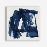 Shop Navy Paths II (Square) Canvas Print a painted abstract themed framed canvas wall art print from The Print Emporium artwork collection - Buy Australian made fine art painting style stretched canvas prints for the home and your interior decor space, TPE-PC-WZ082-CA-40X40-NF