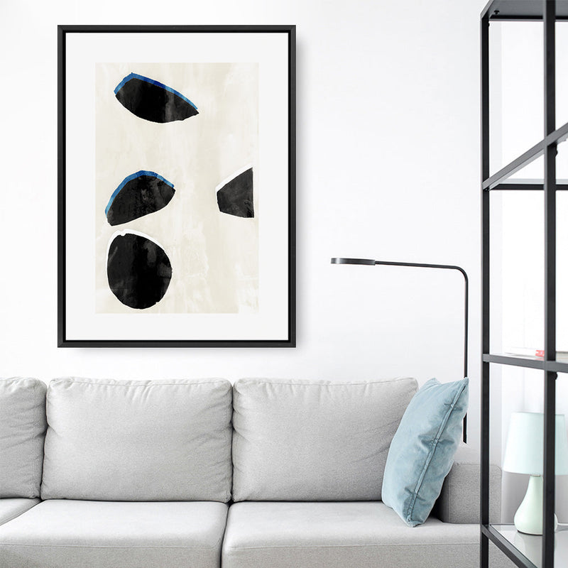Shop Neutral Black And White I Canvas Print a painted style framed canvas wall art print from The Print Emporium artwork collection - Buy Australian made fine art painting style stretched canvas prints for the home and your interior decor space, TPE-PC-WZ629-CA-35X46-NF