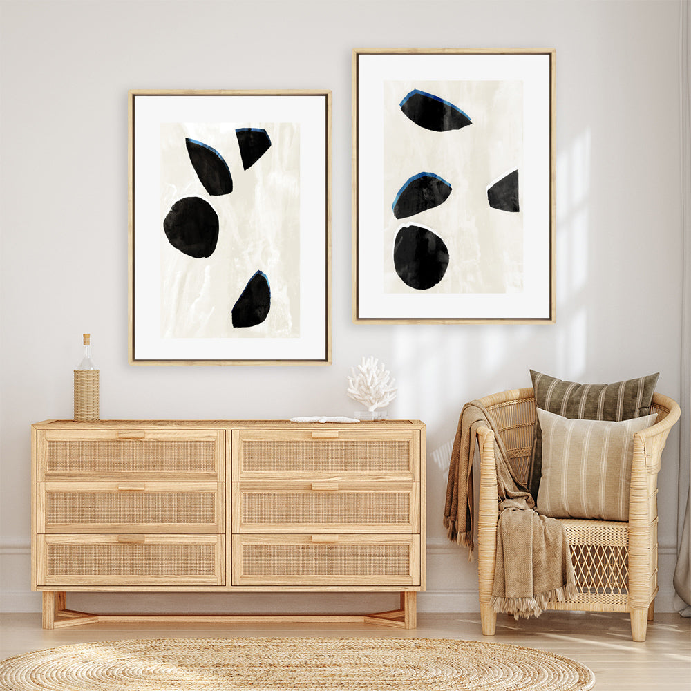 Shop Neutral Black And White II Canvas Print a painted style framed canvas wall art print from The Print Emporium artwork collection - Buy Australian made fine art painting style stretched canvas prints for the home and your interior decor space, TPE-PC-WZ630-CA-35X46-NF