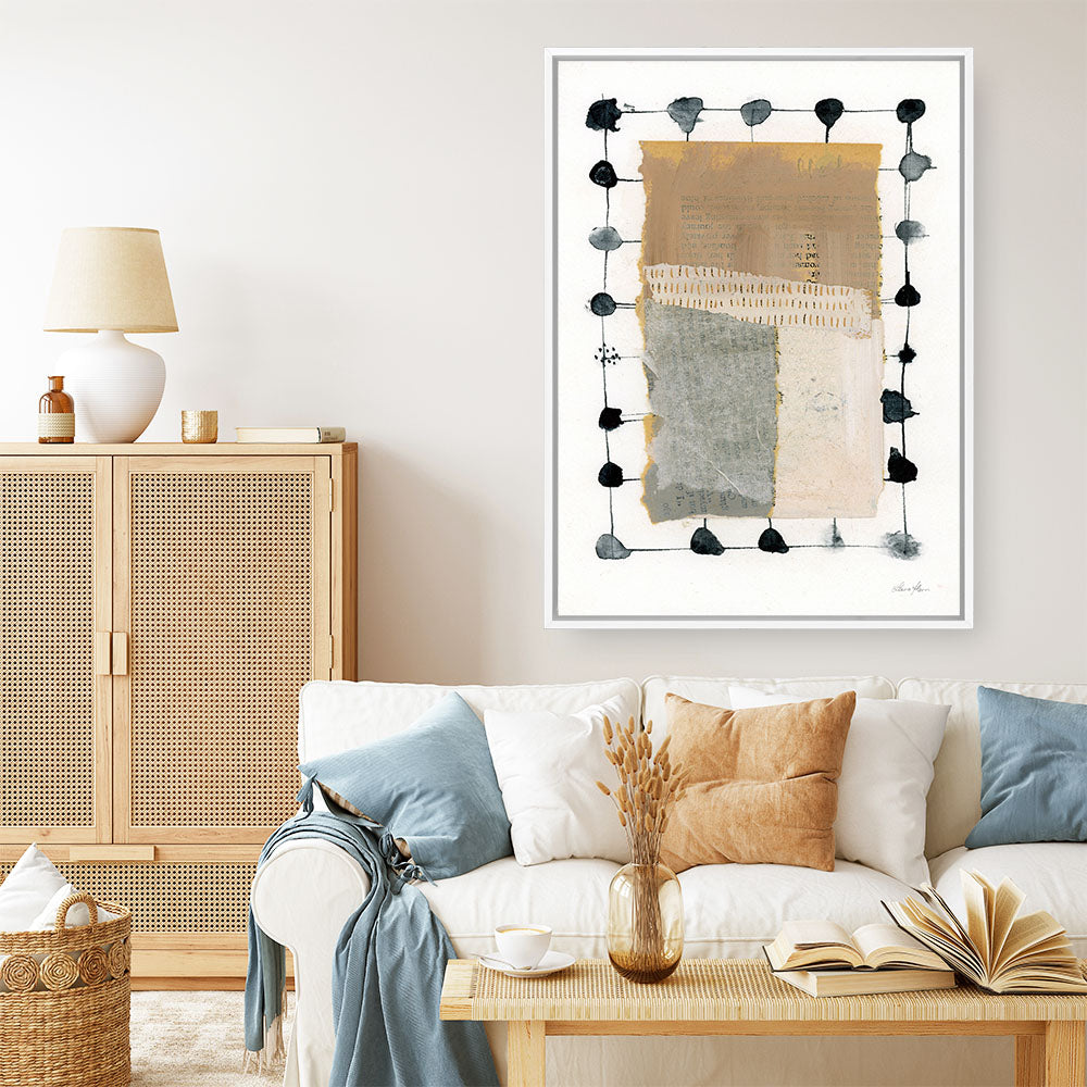 Shop Neutral Collage II Canvas Print a painted abstract themed framed canvas wall art print from The Print Emporium artwork collection - Buy Australian made fine art painting style stretched canvas prints for the home and your interior decor space, TPE-WA-73168-CA-35X46-NF