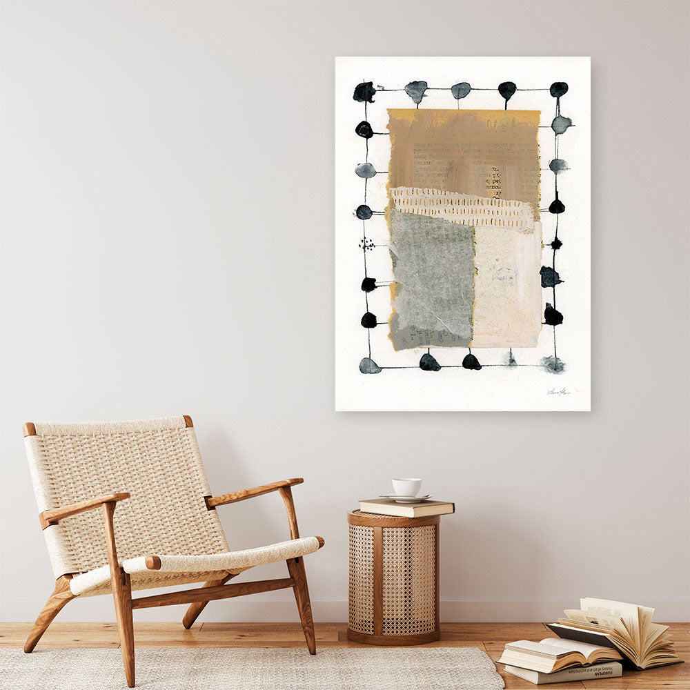 Shop Neutral Collage II Canvas Print a painted abstract themed framed canvas wall art print from The Print Emporium artwork collection - Buy Australian made fine art painting style stretched canvas prints for the home and your interior decor space, TPE-WA-73168-CA-35X46-NF