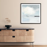 Shop Neutral Horizon I (Square) Art Print a painted abstract themed wall art print from The Print Emporium wall artwork collection - Buy Australian made fine art painting style poster and framed prints for the home and your interior decor room, TPE-WA-60617-AP