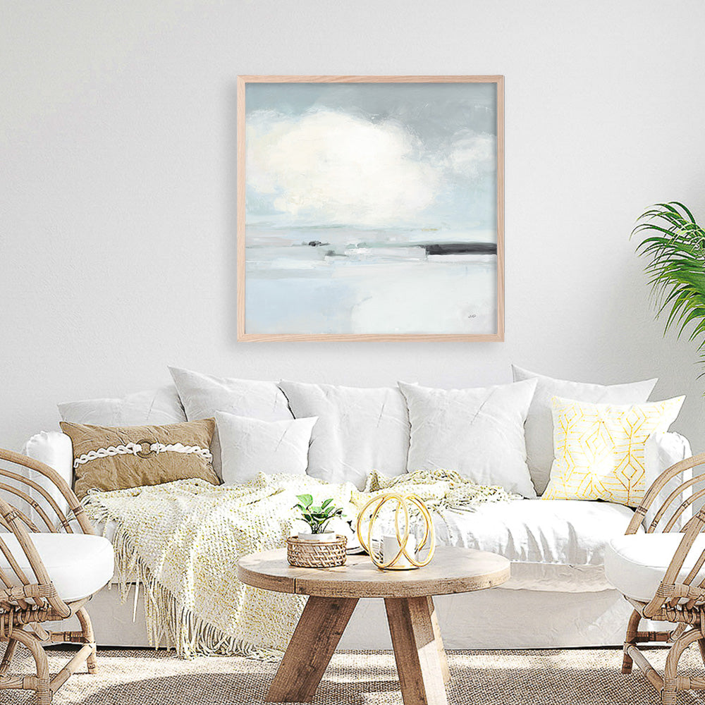 Shop Neutral Horizon I (Square) Art Print a painted abstract themed wall art print from The Print Emporium wall artwork collection - Buy Australian made fine art painting style poster and framed prints for the home and your interior decor room, TPE-WA-60617-AP