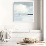 Shop Neutral Horizon I (Square) Canvas Print a painted abstract themed framed canvas wall art print from The Print Emporium artwork collection - Buy Australian made fine art painting style stretched canvas prints for the home and your interior decor space, TPE-WA-60617-CA-40X40-NF