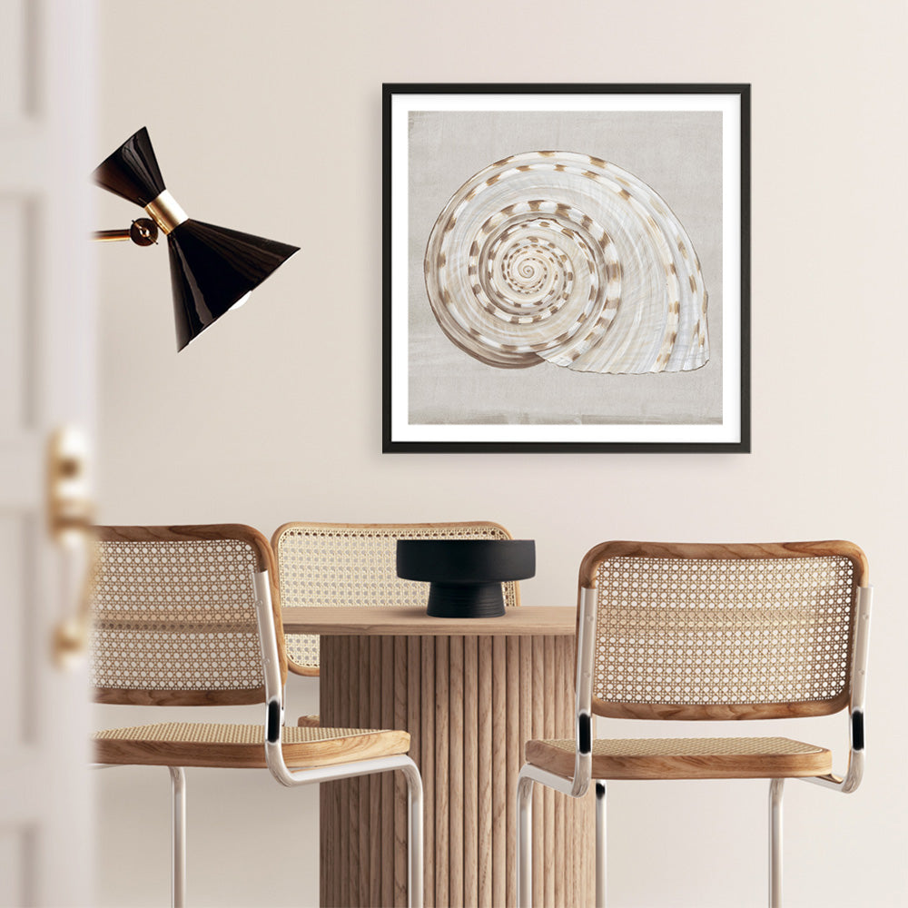 Shop Neutral Shells I (Square) Art Print a painted abstract themed wall art print from The Print Emporium wall artwork collection - Buy Australian made fine art painting style poster and framed prints for the home and your interior decor room, TPE-PC-EW142-AP