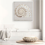 Shop Neutral Shells I (Square) Canvas Print a painted abstract themed framed canvas wall art print from The Print Emporium artwork collection - Buy Australian made fine art painting style stretched canvas prints for the home and your interior decor space, TPE-PC-EW142-CA-40X40-NF