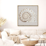 Shop Neutral Shells I (Square) Canvas Print a painted abstract themed framed canvas wall art print from The Print Emporium artwork collection - Buy Australian made fine art painting style stretched canvas prints for the home and your interior decor space, TPE-PC-EW142-CA-40X40-NF