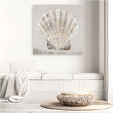 Shop Neutral Shells II (Square) Canvas Print a painted abstract themed framed canvas wall art print from The Print Emporium artwork collection - Buy Australian made fine art painting style stretched canvas prints for the home and your interior decor space, TPE-PC-EW143-CA-40X40-NF