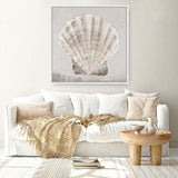 Shop Neutral Shells II (Square) Canvas Print a painted abstract themed framed canvas wall art print from The Print Emporium artwork collection - Buy Australian made fine art painting style stretched canvas prints for the home and your interior decor space, TPE-PC-EW143-CA-40X40-NF