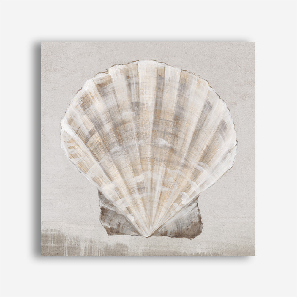 Shop Neutral Shells II (Square) Canvas Print a painted abstract themed framed canvas wall art print from The Print Emporium artwork collection - Buy Australian made fine art painting style stretched canvas prints for the home and your interior decor space, TPE-PC-EW143-CA-40X40-NF
