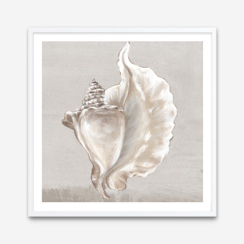 Shop Neutral Shells III (Square) Art Print a painted abstract themed wall art print from The Print Emporium wall artwork collection - Buy Australian made fine art painting style poster and framed prints for the home and your interior decor room, TPE-PC-EW144-AP