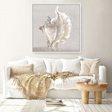 Shop Neutral Shells III (Square) Canvas Print a painted abstract themed framed canvas wall art print from The Print Emporium artwork collection - Buy Australian made fine art painting style stretched canvas prints for the home and your interior decor space, TPE-PC-EW144-CA-40X40-NF