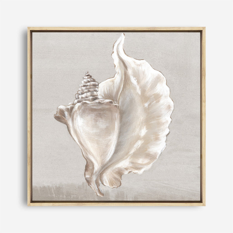 Shop Neutral Shells III (Square) Canvas Print a painted abstract themed framed canvas wall art print from The Print Emporium artwork collection - Buy Australian made fine art painting style stretched canvas prints for the home and your interior decor space, TPE-PC-EW144-CA-40X40-NF
