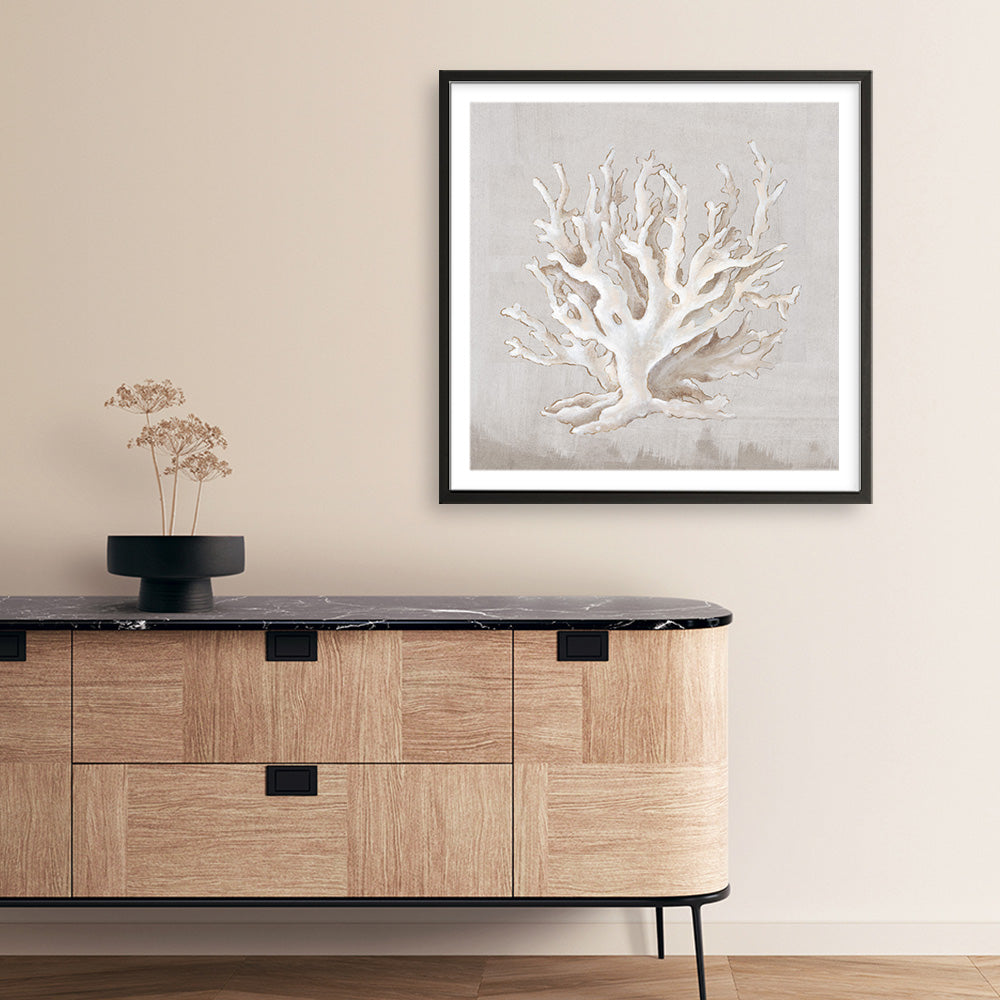 Shop Neutral Shells IV (Square) Art Print a painted abstract themed wall art print from The Print Emporium wall artwork collection - Buy Australian made fine art painting style poster and framed prints for the home and your interior decor room, TPE-PC-EW187-AP