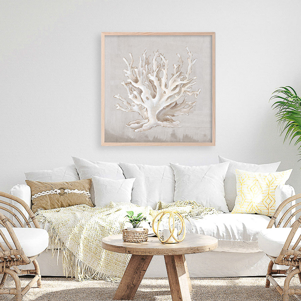 Shop Neutral Shells IV (Square) Art Print a painted abstract themed wall art print from The Print Emporium wall artwork collection - Buy Australian made fine art painting style poster and framed prints for the home and your interior decor room, TPE-PC-EW187-AP