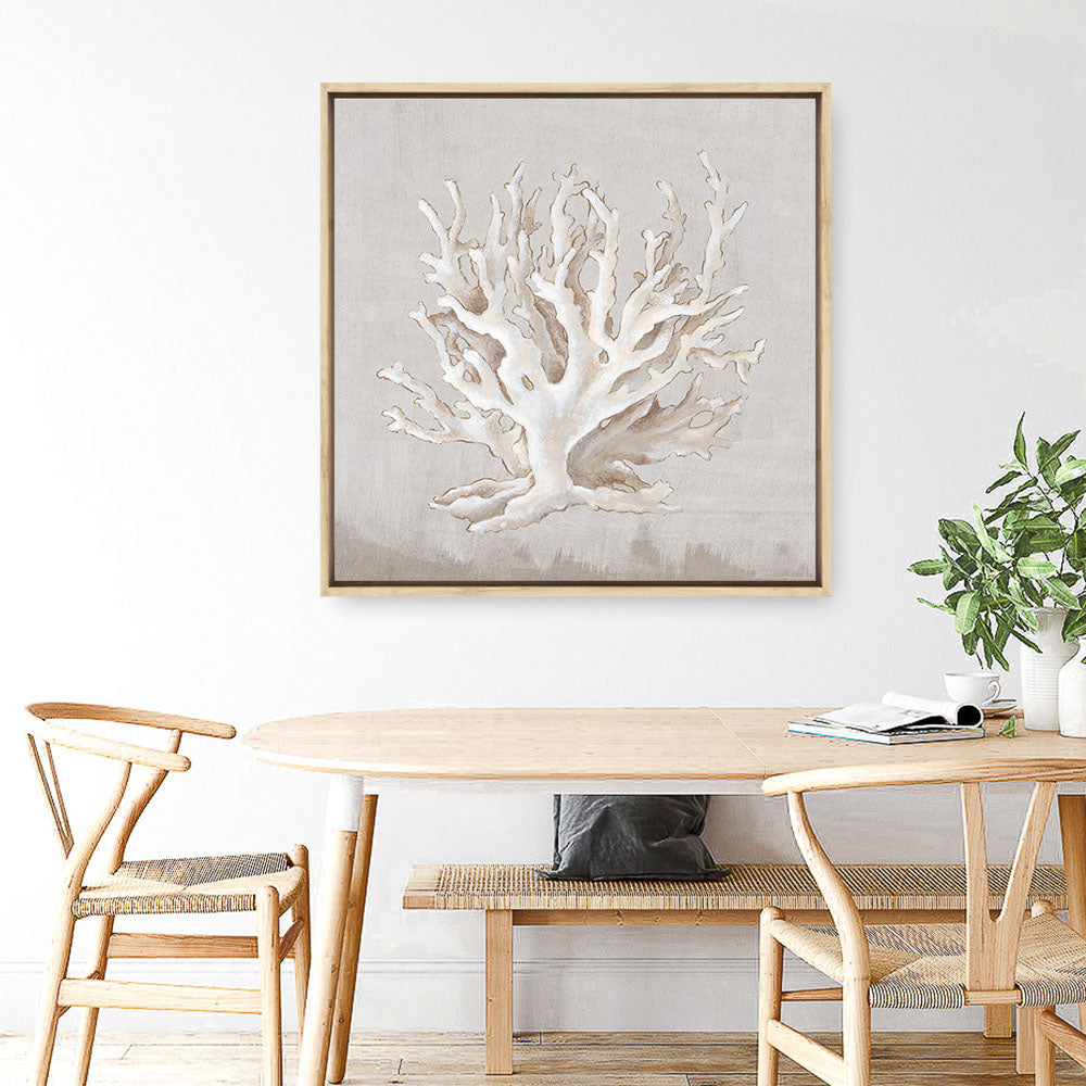 Shop Neutral Shells IV (Square) Canvas Print a painted abstract themed framed canvas wall art print from The Print Emporium artwork collection - Buy Australian made fine art painting style stretched canvas prints for the home and your interior decor space, TPE-PC-EW187-CA-40X40-NF