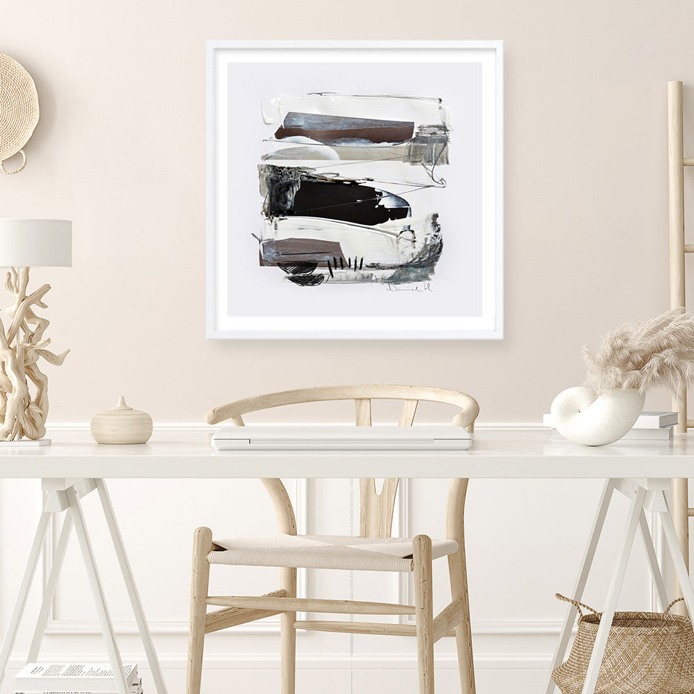 Shop Neutral Tones 2 (Square) Art Print a painted abstract themed wall art print from The Print Emporium wall artwork collection - Buy Australian made fine art painting style poster and framed prints for the home and your interior decor room, TPE-DH-300-AP