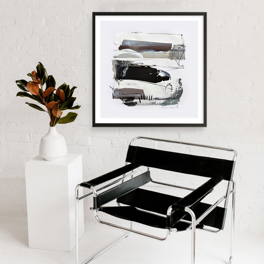 Shop Neutral Tones 2 (Square) Art Print a painted abstract themed wall art print from The Print Emporium wall artwork collection - Buy Australian made fine art painting style poster and framed prints for the home and your interior decor room, TPE-DH-300-AP