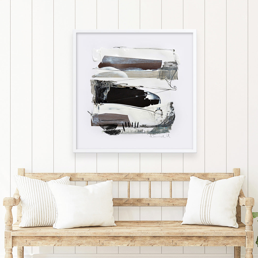 Shop Neutral Tones 2 (Square) Art Print a painted abstract themed wall art print from The Print Emporium wall artwork collection - Buy Australian made fine art painting style poster and framed prints for the home and your interior decor room, TPE-DH-300-AP