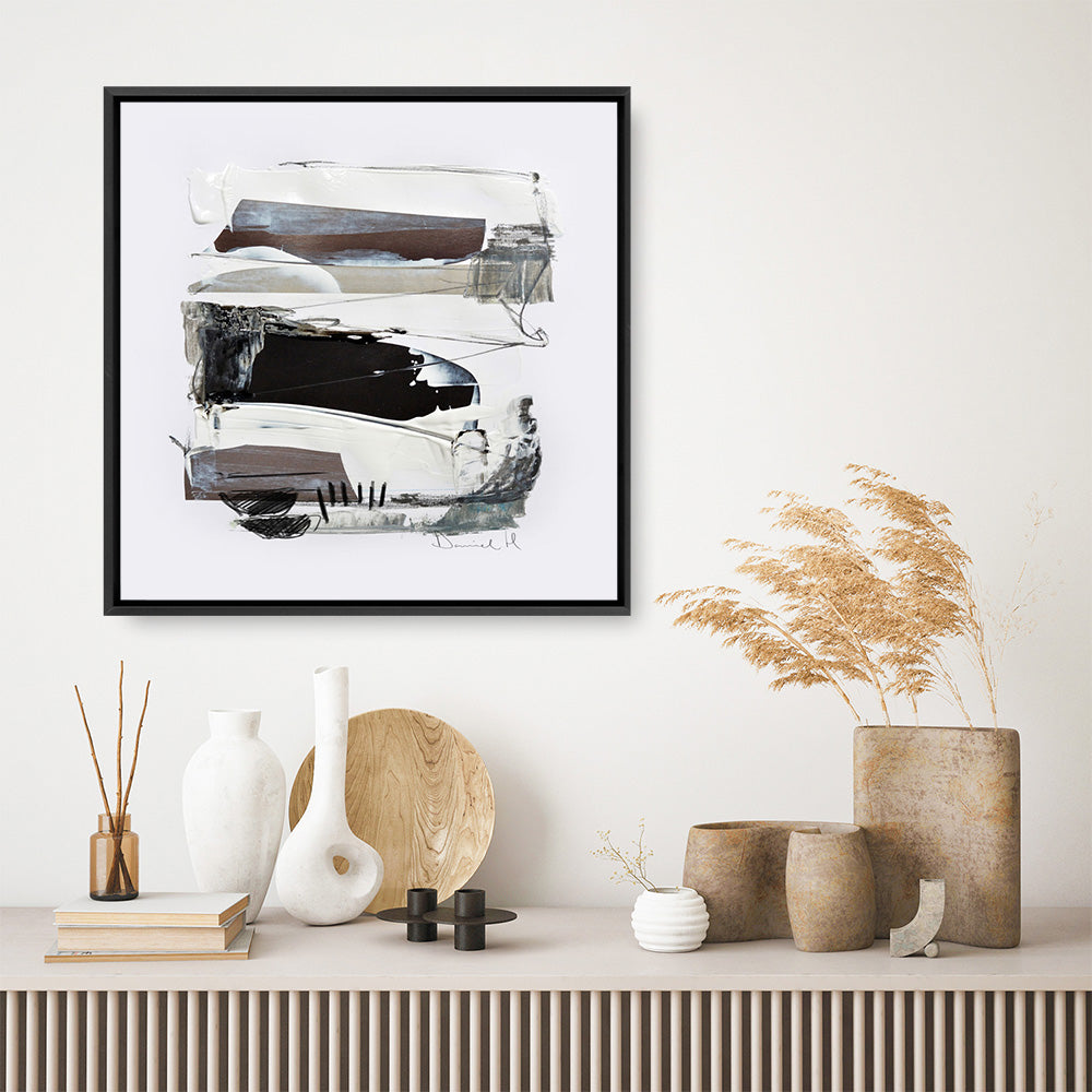 Shop Neutral Tones 2 (Square) Canvas Print a painted abstract themed framed canvas wall art print from The Print Emporium artwork collection - Buy Australian made fine art painting style stretched canvas prints for the home and your interior decor space, TPE-DH-300-CA-40X40-NF