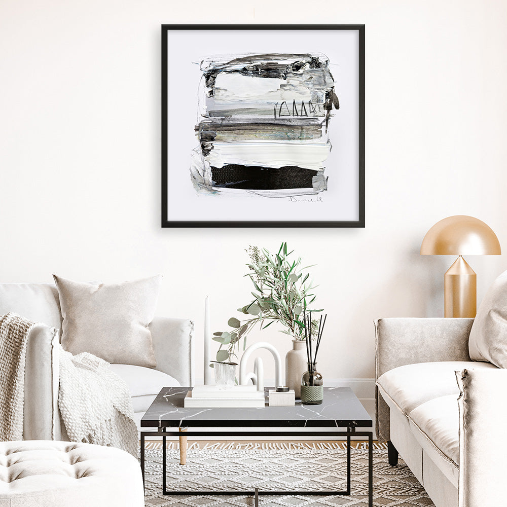 Shop Neutral Tones (Square) Art Print a painted abstract themed wall art print from The Print Emporium wall artwork collection - Buy Australian made fine art painting style poster and framed prints for the home and your interior decor room, TPE-DH-299-AP