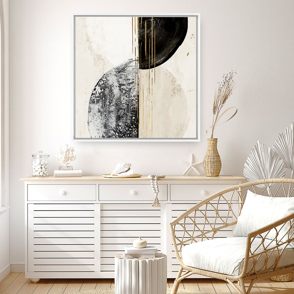 Shop New Balance II (Square) Canvas Print a painted abstract themed framed canvas wall art print from The Print Emporium artwork collection - Buy Australian made fine art painting style stretched canvas prints for the home and your interior decor space, TPE-PC-EW466-CA-40X40-NF