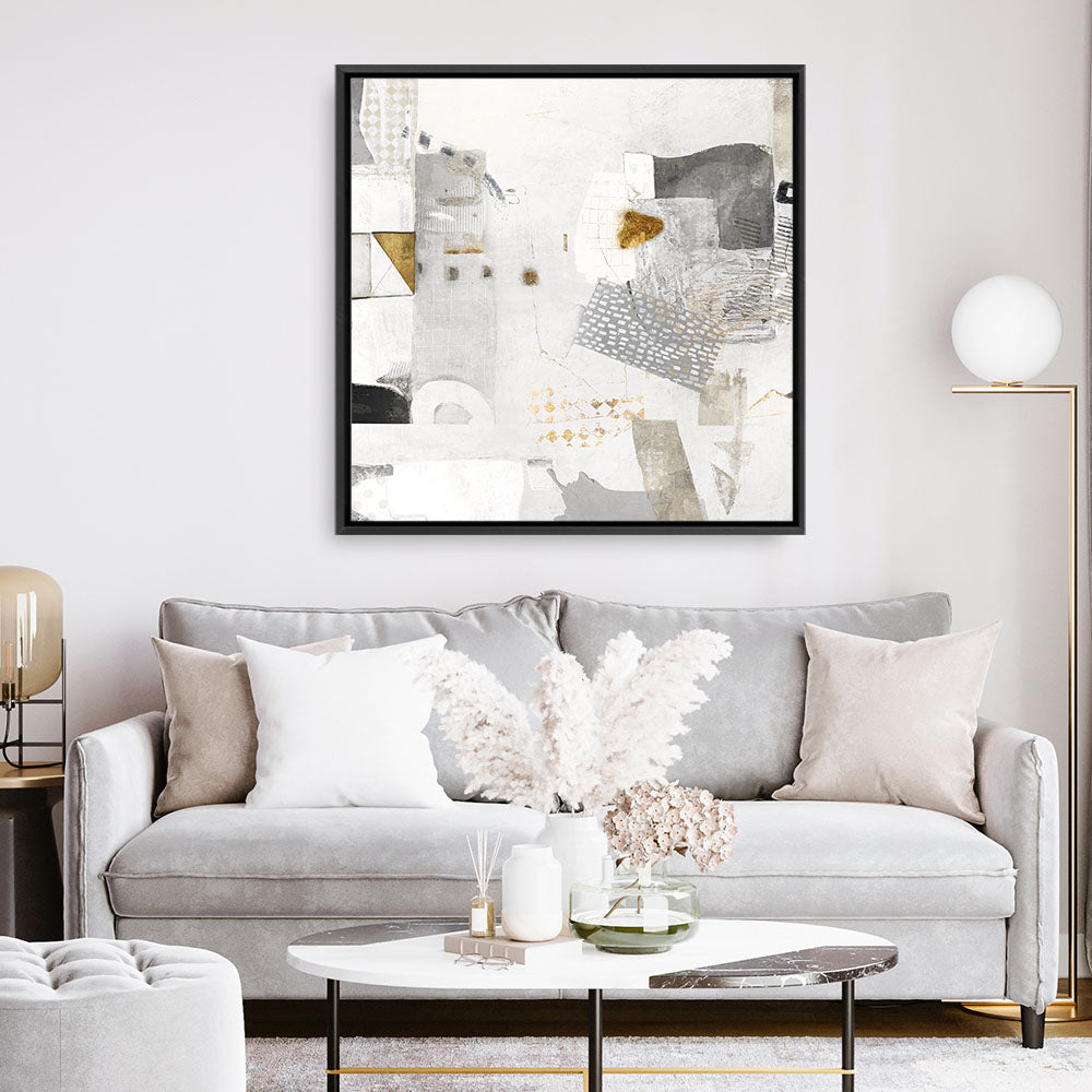 Shop New Bridge (Square) Canvas Print a painted abstract themed framed canvas wall art print from The Print Emporium artwork collection - Buy Australian made fine art painting style stretched canvas prints for the home and your interior decor space, TPE-PC-AH002-CA-40X40-NF