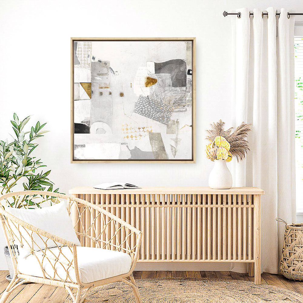 Shop New Bridge (Square) Canvas Print a painted abstract themed framed canvas wall art print from The Print Emporium artwork collection - Buy Australian made fine art painting style stretched canvas prints for the home and your interior decor space, TPE-PC-AH002-CA-40X40-NF