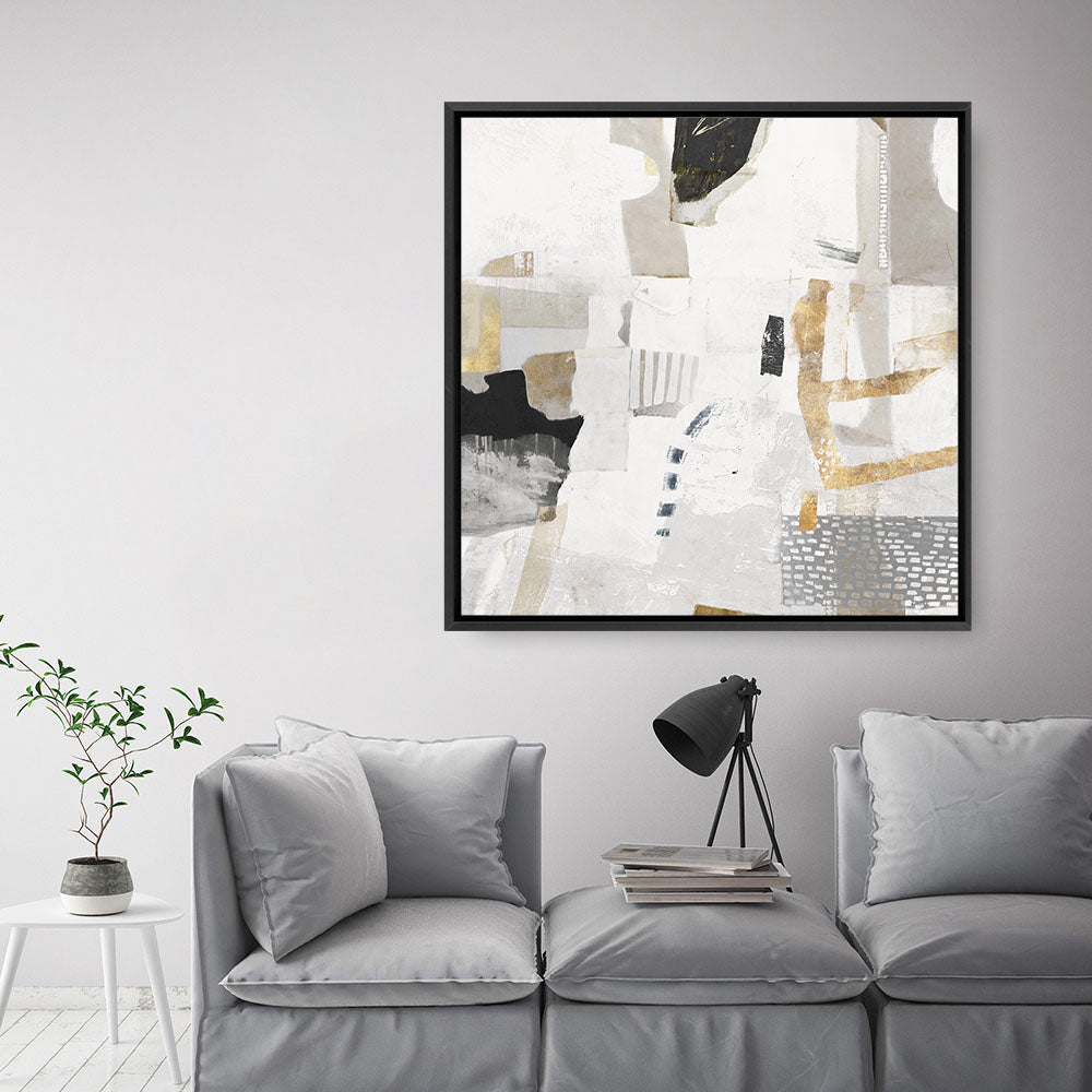 Shop New Connections (Square) Canvas Print a painted abstract themed framed canvas wall art print from The Print Emporium artwork collection - Buy Australian made fine art painting style stretched canvas prints for the home and your interior decor space, TPE-PC-AH003-CA-40X40-NF