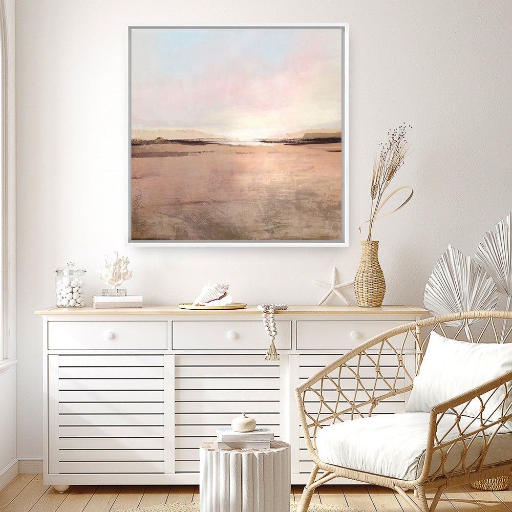 Shop New Dawn (Square) Canvas Print a painted abstract themed framed canvas wall art print from The Print Emporium artwork collection - Buy Australian made fine art painting style stretched canvas prints for the home and your interior decor space, TPE-DH-331-CA-40X40-NF