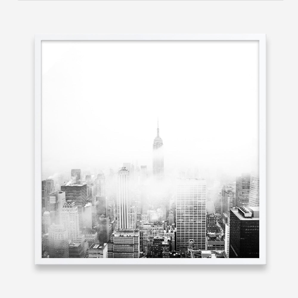 Shop New York Fog (Square) Photo Art Print a photography wall art print from The Print Emporium wall artwork collection - Buy Australian made fine art poster and framed prints for the home and your interior decor room, TPE-605-AP