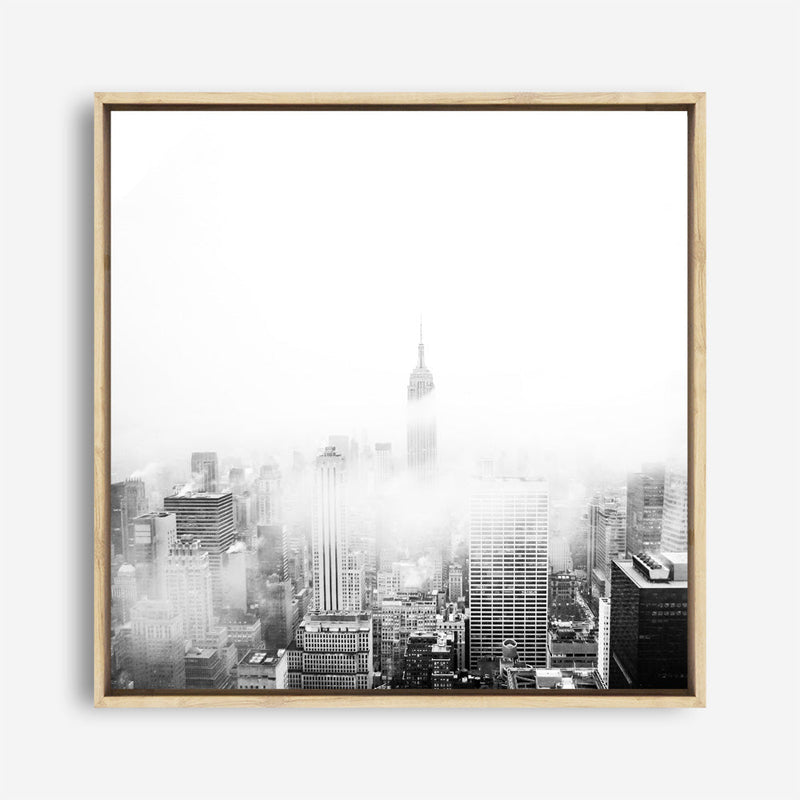 Shop New York Fog (Square) Photo Canvas a photography framed stretched canvas print from The Print Emporium wall artwork collection - Buy Australian made prints for the home and your interior decor space, TPE-605-CA-40X40-NF