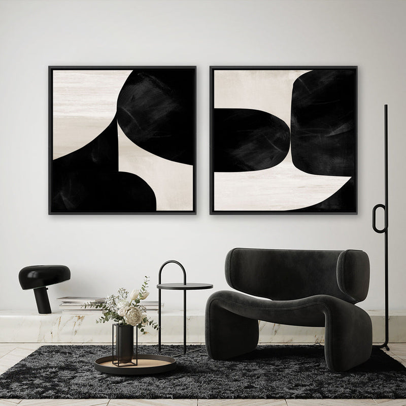 Shop Night Set 1 (Square) Canvas Print a painted abstract themed framed canvas wall art print from The Print Emporium artwork collection - Buy Australian made fine art painting style stretched canvas prints for the home and your interior decor space, TPE-DH-302-CA-40X40-NF