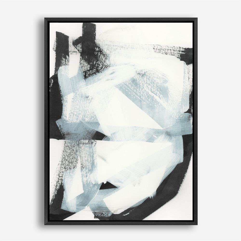 Shop Noir Shapes I Canvas Print a painted abstract themed framed canvas wall art print from The Print Emporium artwork collection - Buy Australian made fine art painting style stretched canvas prints for the home and your interior decor space, TPE-PC-WZ561-CA-35X46-NF