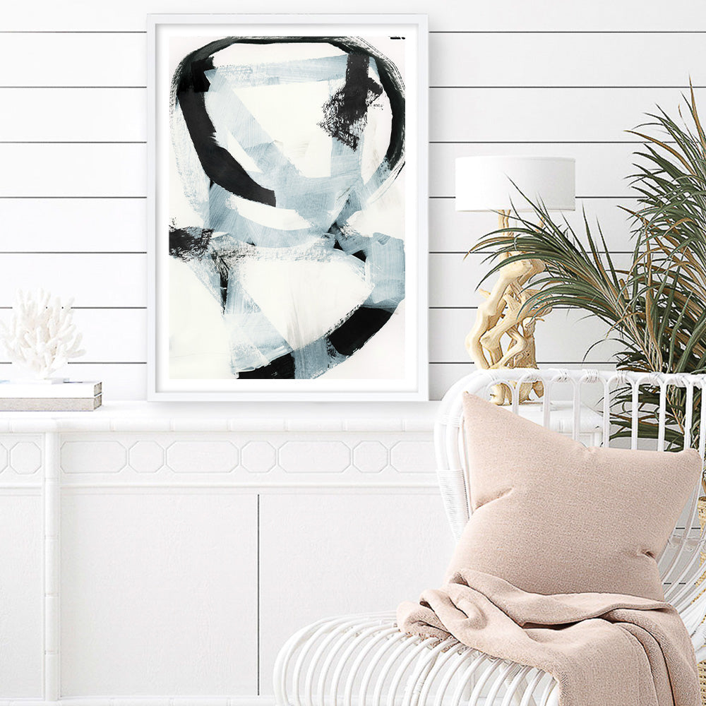 Shop Noir Shapes II Art Print a painted abstract themed wall art print from The Print Emporium wall artwork collection - Buy Australian made fine art painting style poster and framed prints for the home and your interior decor room, TPE-PC-WZ562-AP