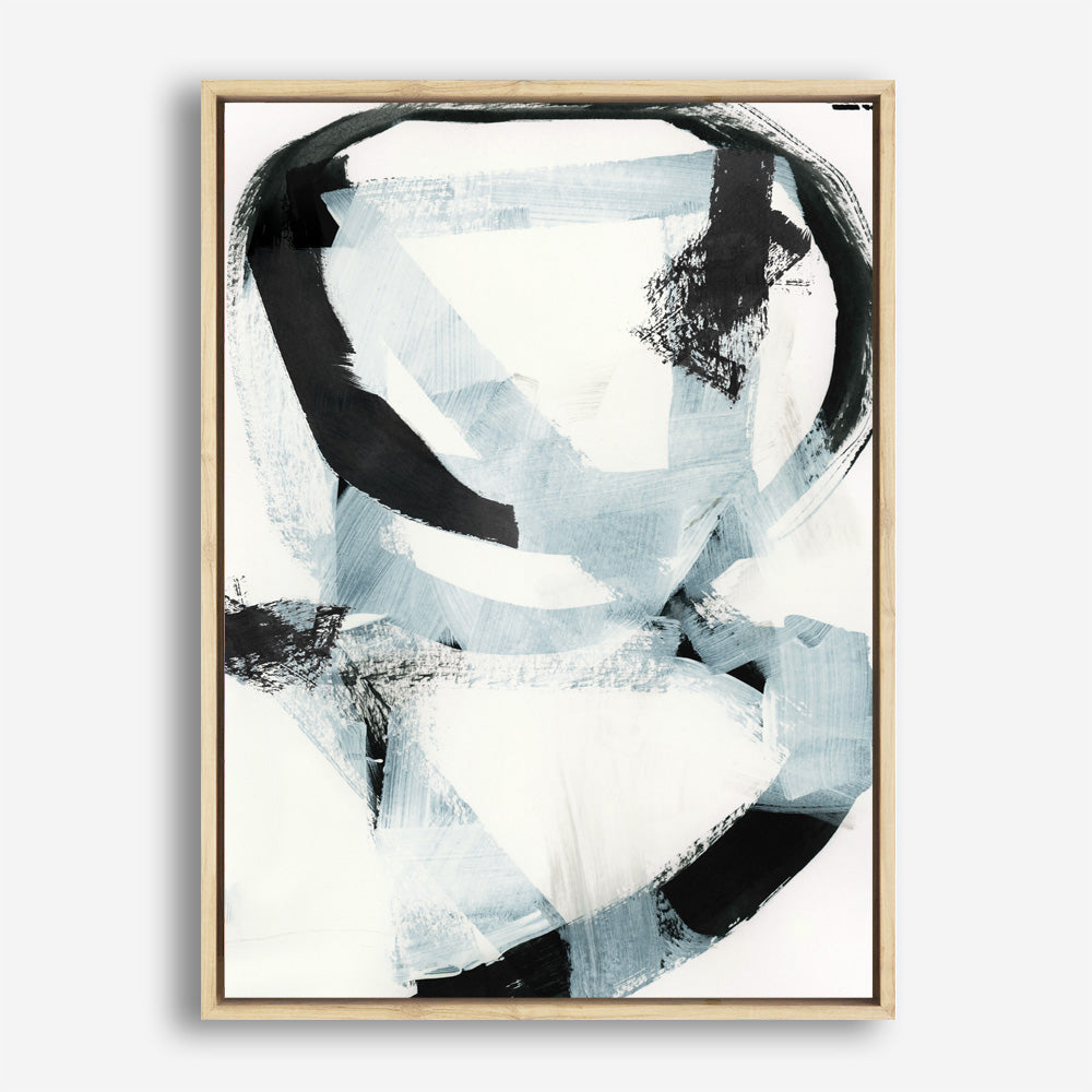 Shop Noir Shapes II Canvas Print a painted abstract themed framed canvas wall art print from The Print Emporium artwork collection - Buy Australian made fine art painting style stretched canvas prints for the home and your interior decor space, TPE-PC-WZ562-CA-35X46-NF