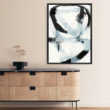 Shop Noir Shapes II Canvas Print a painted abstract themed framed canvas wall art print from The Print Emporium artwork collection - Buy Australian made fine art painting style stretched canvas prints for the home and your interior decor space, TPE-PC-WZ562-CA-35X46-NF