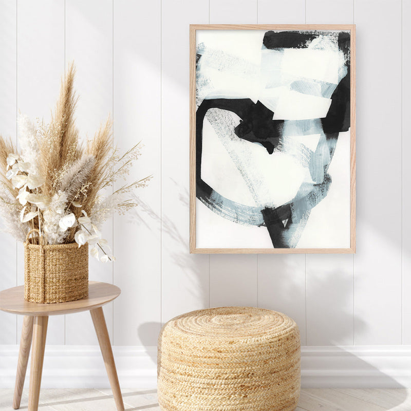 Shop Noir Shapes III Art Print a painted abstract themed wall art print from The Print Emporium wall artwork collection - Buy Australian made fine art painting style poster and framed prints for the home and your interior decor room, TPE-PC-WZ563-AP