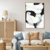 Shop Noir Shapes III Canvas Print a painted abstract themed framed canvas wall art print from The Print Emporium artwork collection - Buy Australian made fine art painting style stretched canvas prints for the home and your interior decor space, TPE-PC-WZ563-CA-35X46-NF
