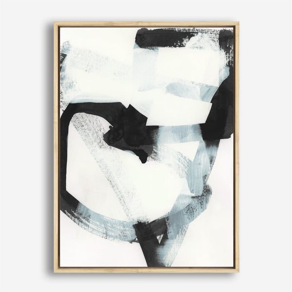 Shop Noir Shapes III Canvas Print a painted abstract themed framed canvas wall art print from The Print Emporium artwork collection - Buy Australian made fine art painting style stretched canvas prints for the home and your interior decor space, TPE-PC-WZ563-CA-35X46-NF