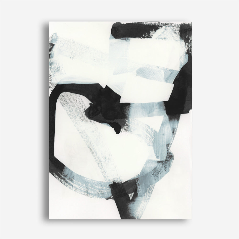 Shop Noir Shapes III Canvas Print a painted abstract themed framed canvas wall art print from The Print Emporium artwork collection - Buy Australian made fine art painting style stretched canvas prints for the home and your interior decor space, TPE-PC-WZ563-CA-35X46-NF