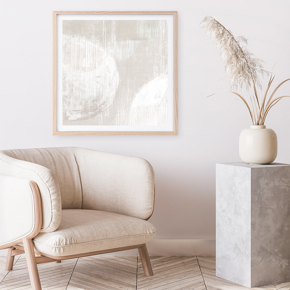 Shop Nordic Neutral (Square) Art Print a painted abstract themed wall art print from The Print Emporium wall artwork collection - Buy Australian made fine art painting style poster and framed prints for the home and your interior decor room, TPE-PC-EW836-AP