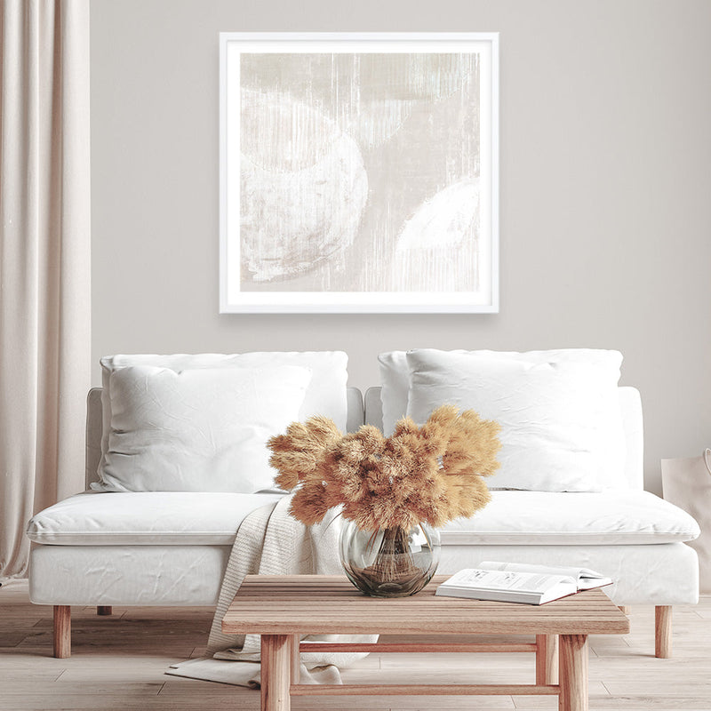 Shop Nordic Neutral (Square) Art Print a painted abstract themed wall art print from The Print Emporium wall artwork collection - Buy Australian made fine art painting style poster and framed prints for the home and your interior decor room, TPE-PC-EW836-AP