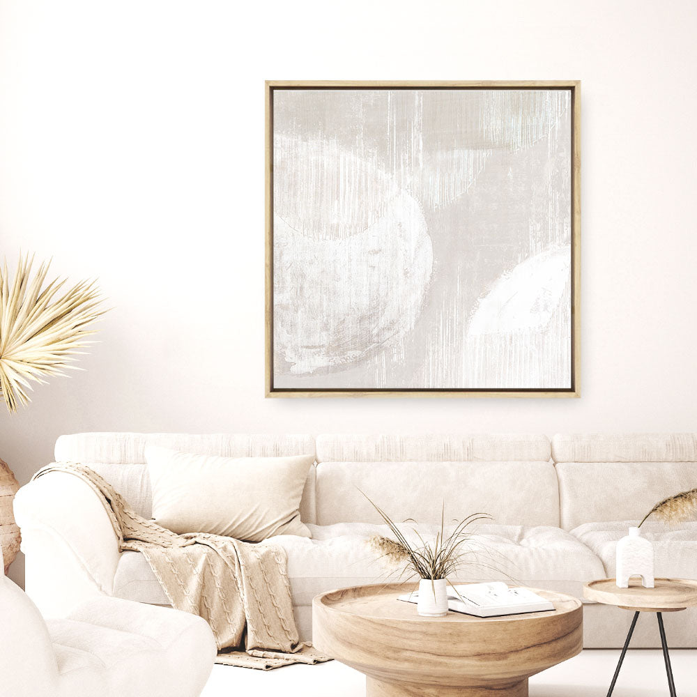 Shop Nordic Neutral (Square) Canvas Print a painted abstract themed framed canvas wall art print from The Print Emporium artwork collection - Buy Australian made fine art painting style stretched canvas prints for the home and your interior decor space, TPE-PC-EW836-CA-40X40-NF