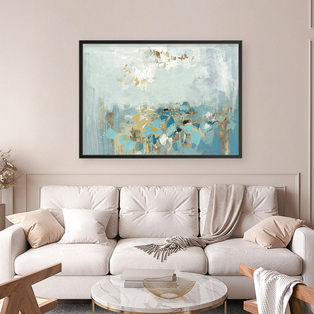 Shop Nu Bleu Art Print a painted abstract themed wall art print from The Print Emporium wall artwork collection - Buy Australian made fine art painting style poster and framed prints for the home and your interior decor room, TPE-PC-BC055-AP