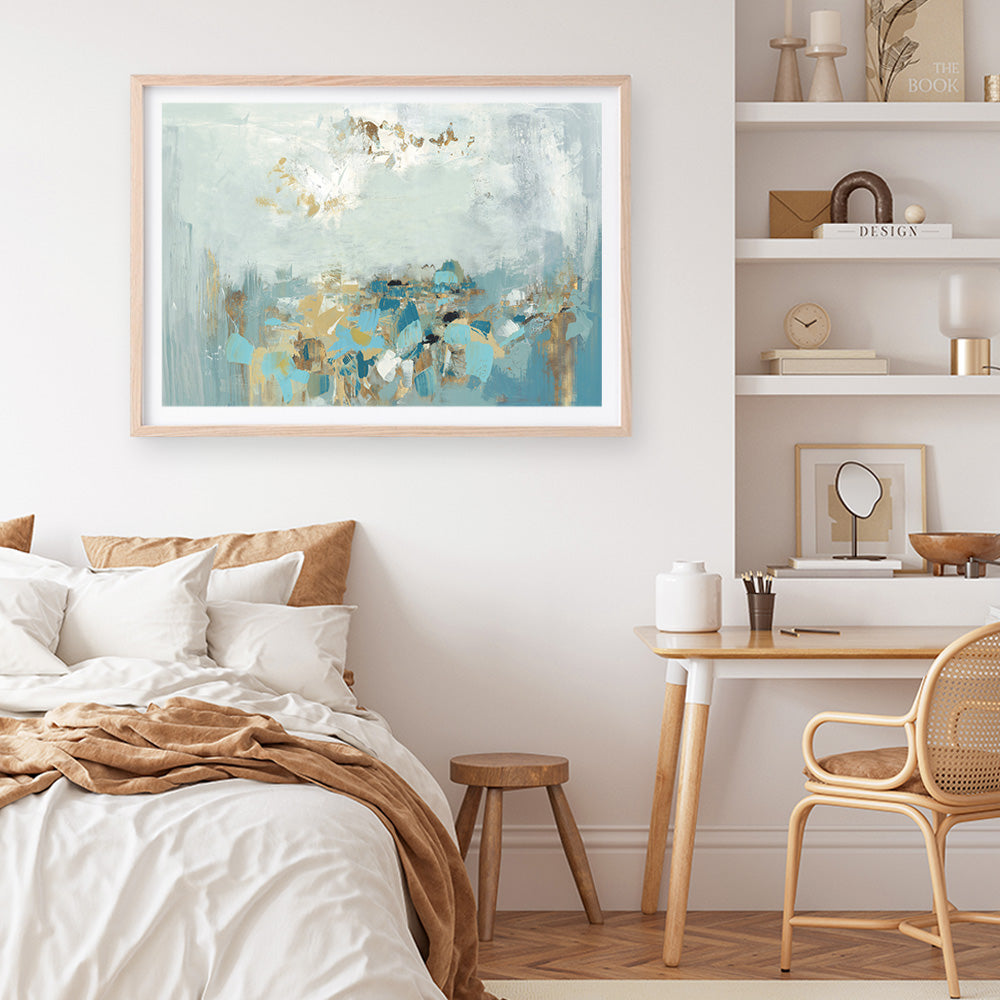 Shop Nu Bleu Art Print a painted abstract themed wall art print from The Print Emporium wall artwork collection - Buy Australian made fine art painting style poster and framed prints for the home and your interior decor room, TPE-PC-BC055-AP