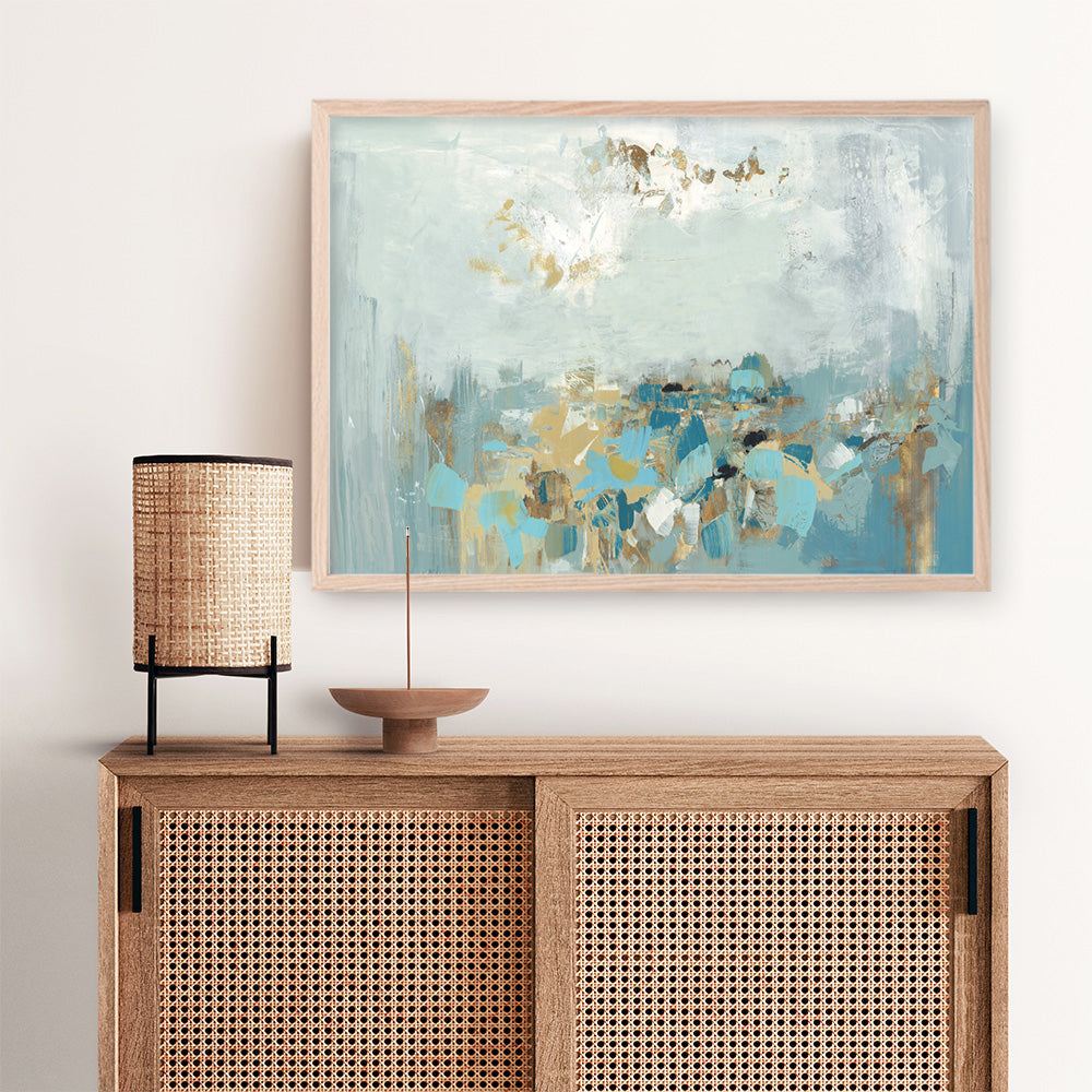 Shop Nu Bleu Art Print a painted abstract themed wall art print from The Print Emporium wall artwork collection - Buy Australian made fine art painting style poster and framed prints for the home and your interior decor room, TPE-PC-BC055-AP