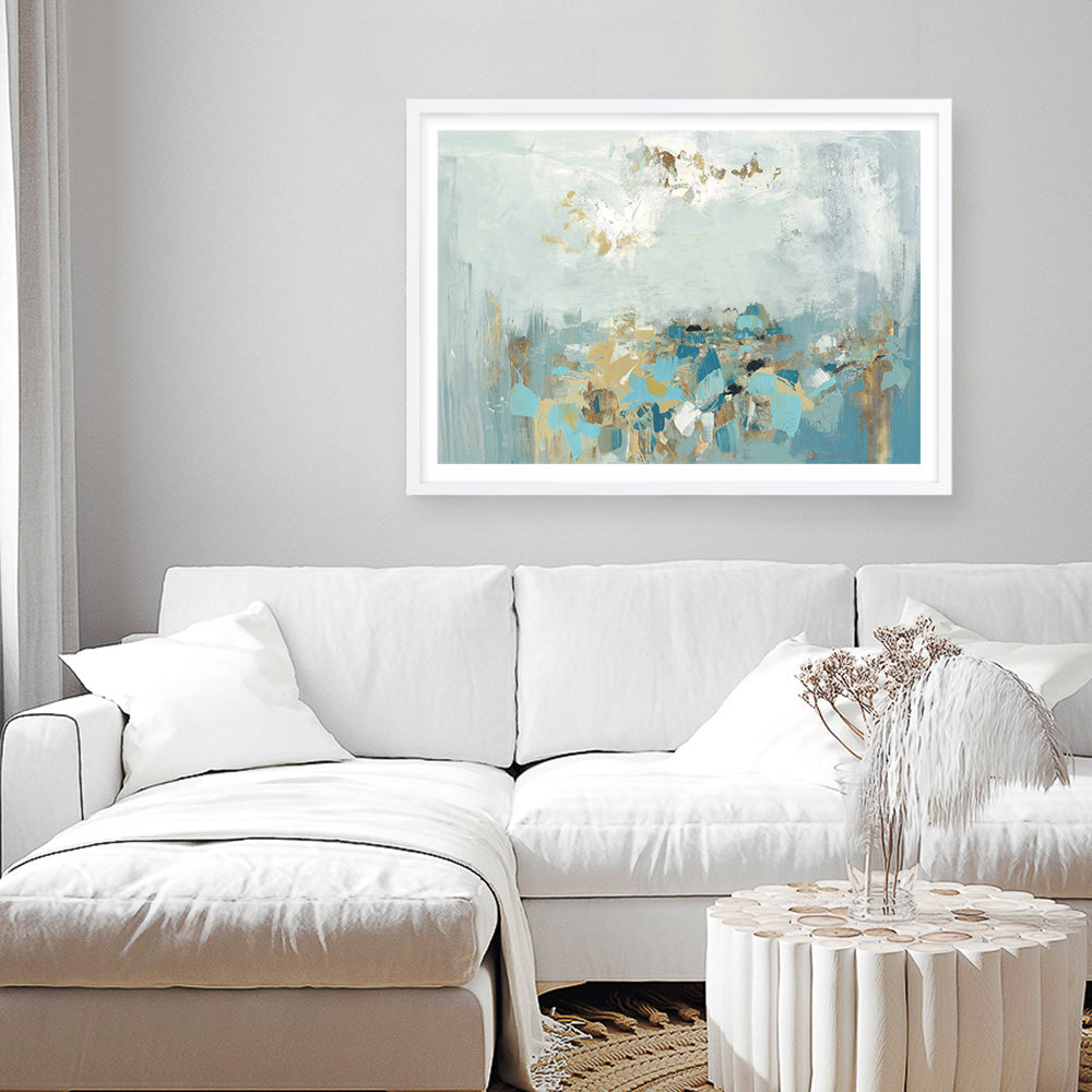 Shop Nu Bleu Art Print a painted abstract themed wall art print from The Print Emporium wall artwork collection - Buy Australian made fine art painting style poster and framed prints for the home and your interior decor room, TPE-PC-BC055-AP