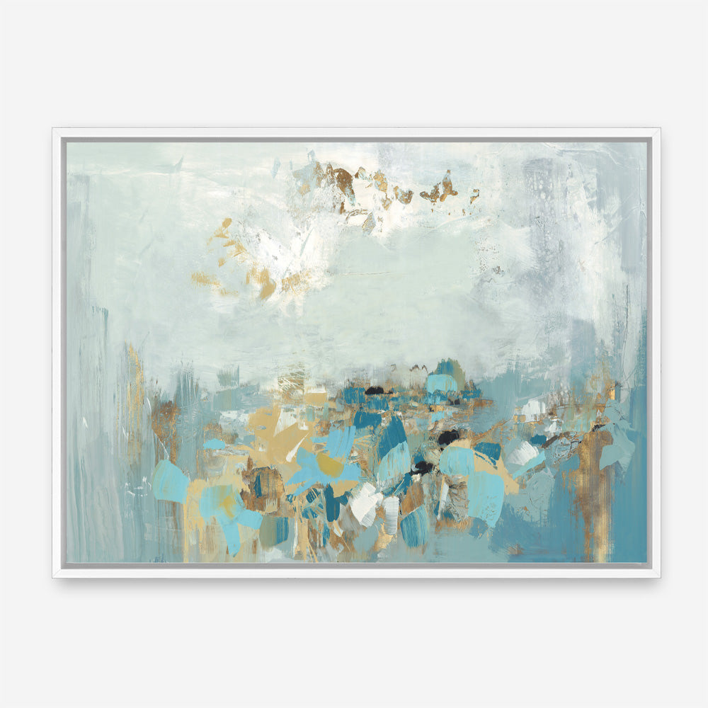 Shop Nu Bleu Canvas Print a painted abstract themed framed canvas wall art print from The Print Emporium artwork collection - Buy Australian made fine art painting style stretched canvas prints for the home and your interior decor space, TPE-PC-BC055-CA-35X46-NF